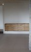 Sideboard aus alten EicheFachwerk Balken freihängend