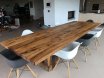 Tisch aus alten Eiche Balken mit Stühlen Tisch aus alten Eiche Balken mit Stühlen